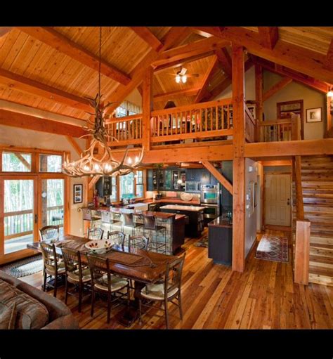 Don't miss the flexible sleeping loft upstairs. Timber Frame Home - Mountain Retreat Project in 2020 ...