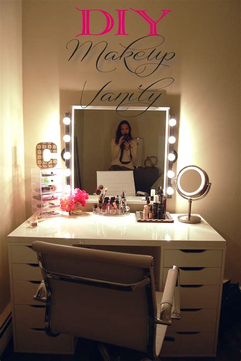 Diy vanity mirror with lights | only $40! Makeup Vanity Table with Lights - HomesFeed