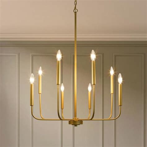 Laluz Diana 8 Light Gold Moderncontemporary Chandelier In The