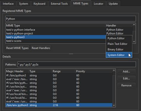 Editing Mime Types Qt Creator Manual