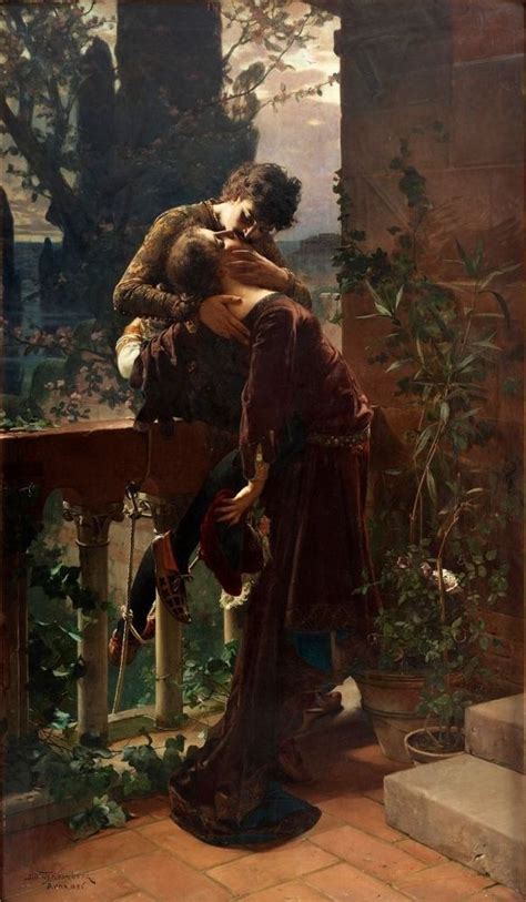 Julius Kronberg Romeo And Juliet On The Balcony 1886 Romantic Paintings