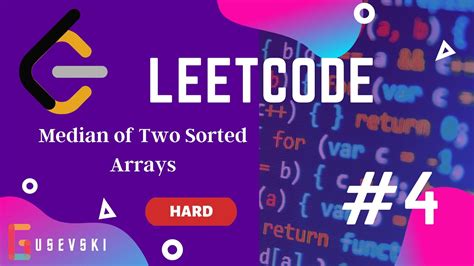 Leetcode Median Of Two Sorted Arrays Python Youtube