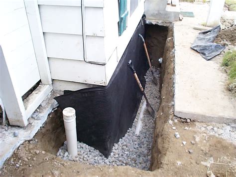 Exterior Foundation Footing Drain For Crawl Space Allied