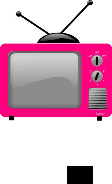 Pink Old Tv Clip Art At Vector Clip Art Online