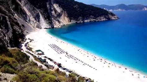 Myrtos Beach Kefalonia Greece Youtube