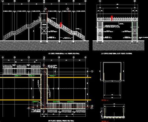 Pedestrian Bridge Layout Plan Elevations And Sections Vrogue Co