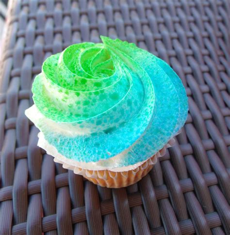 Blue And Green Cupcake By Recreating Life On Deviantart