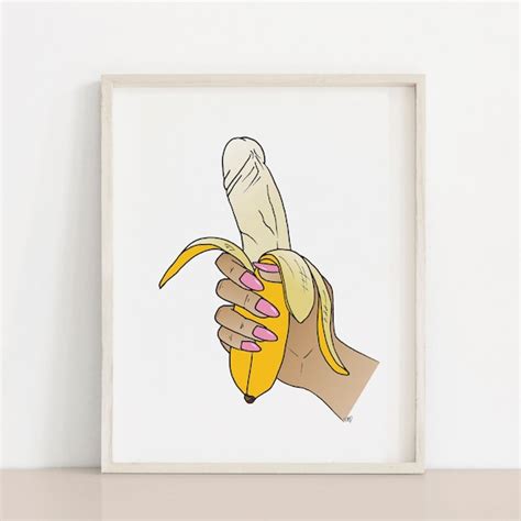 Banana Penis Poster Art Print Etsy