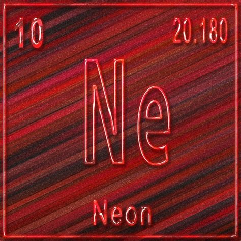 Premium Photo Neon Chemical Element Sign With Atomic Number And