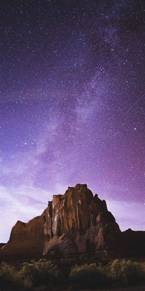 Free Download Rocks Milky Way Desert Purple Sky Night 1080x2160