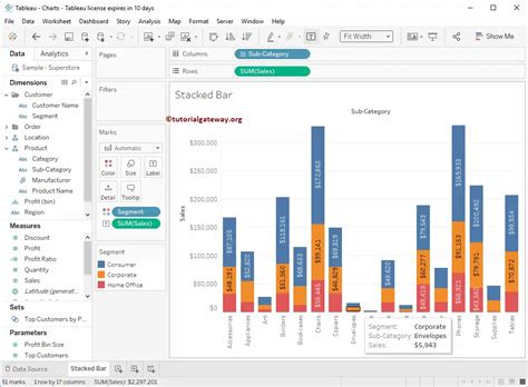 How To Create 100 Stacked Bar Chart In Tableau Chart Examples