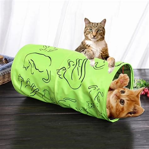 Foldable Pet Cat Tunnel Breathable Cat Channel Tunnel Cats Toy 3 Layer