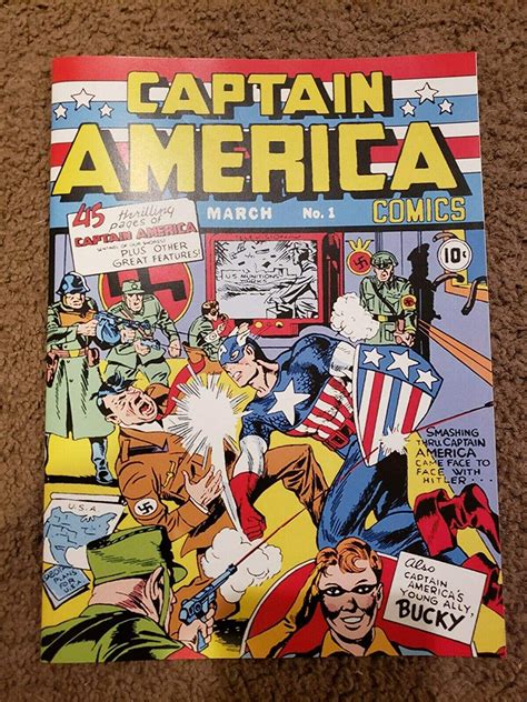 Captain America Comics 1 1941 Custom Made Cover Vintage Reprint At