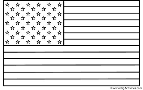 American Flag Coloring Page Presidents Day