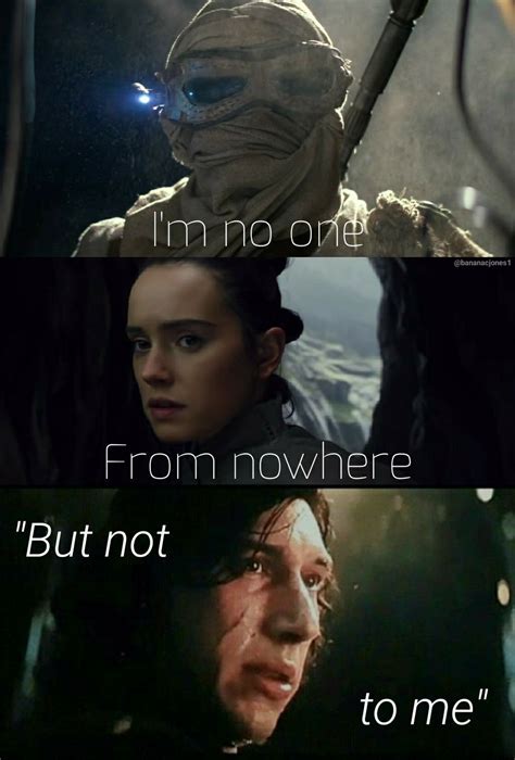 the same scene from star wars one with an alien face and another with text that reads