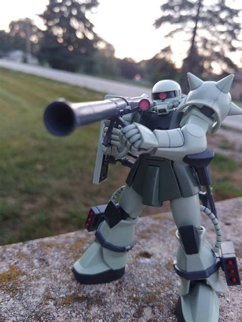 Beginner My Very First Serious Gunpla Kit Is Done The Classic Zaku