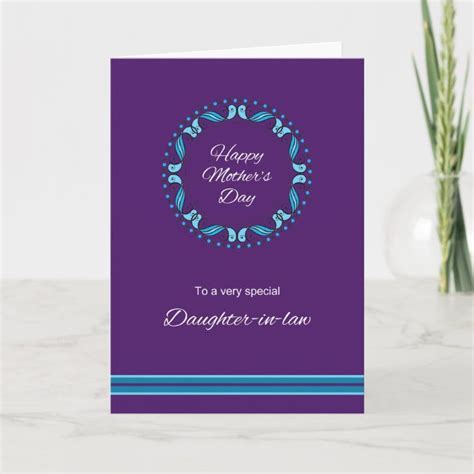 Daughter In Law Mothers Day Card Zazzle Mothers Day Greeting Cards Mothers Day Ts From