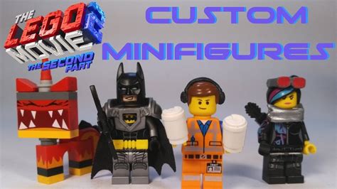 Lego Movie 2 Custom Minifigures Emmet Wyldstyle Unikitty Batman