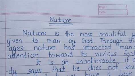 Write An Essay On Nature In English Paragraph On Nature In English