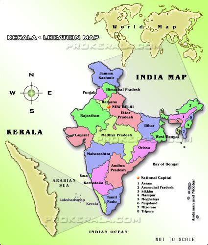 Location Map Of Kerala Location Of Lerala Lerala On India Map