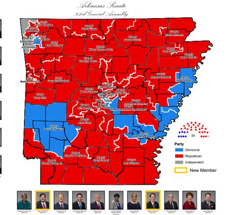 Senate District Maps 93rd General Assembly 2021 Arkansas Gis Office
