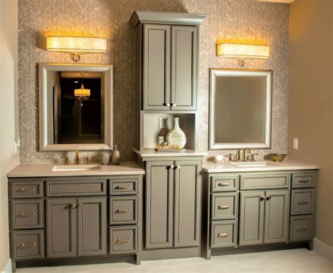 Bathroom Vanity With Linen Tower Keller Mahogany Linen Storage