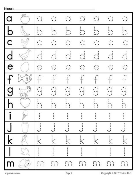 Children will practice letter recognition, upper and lower case letters, and their fine motor skills. Lowercase Letter Tracing Worksheets! | Alphabet worksheets ...