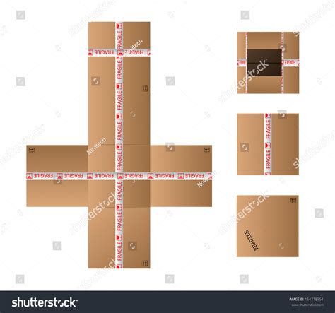 Cardboard Box Texture Eps8 Stock Vector Illustration 154778954