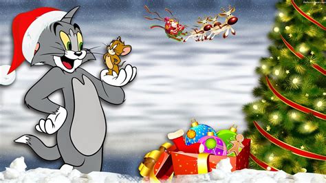 Tom And Jerry Christmas Wallpaper Jerry Tom Christmas Claus Santa Pc