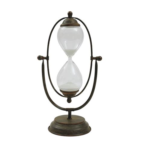 145 Distressed Metal Hourglass With White Sand Michaels