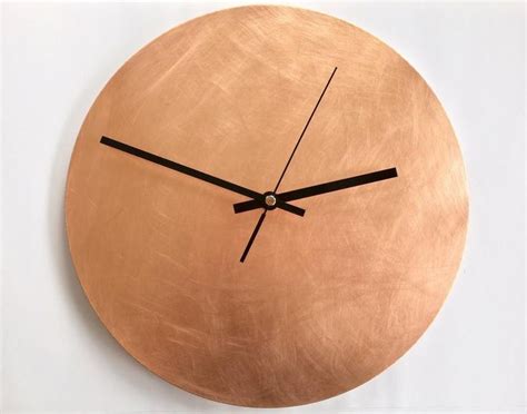 Copper Raw Wall Clock Etsy In 2021 Wall Clock Copper Clock Wall Clock
