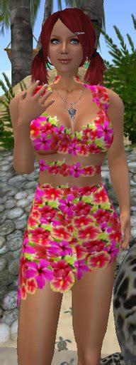 Second Life Marketplace Sexy Hawaii Dress Nice Flowers