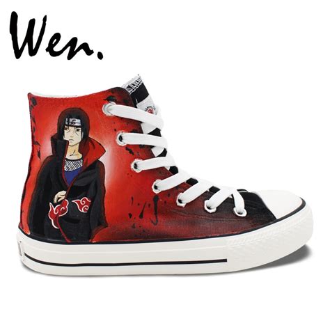 The design can be everything like anime, drawing of real person, landscape water proof pigment is used on all shoes of my store, so you can wash the shoes, but please do not brush the paint heavily or use any bleach, washing. Wen Design Custom Shoes Hand Painted Sneakers Naruto ...