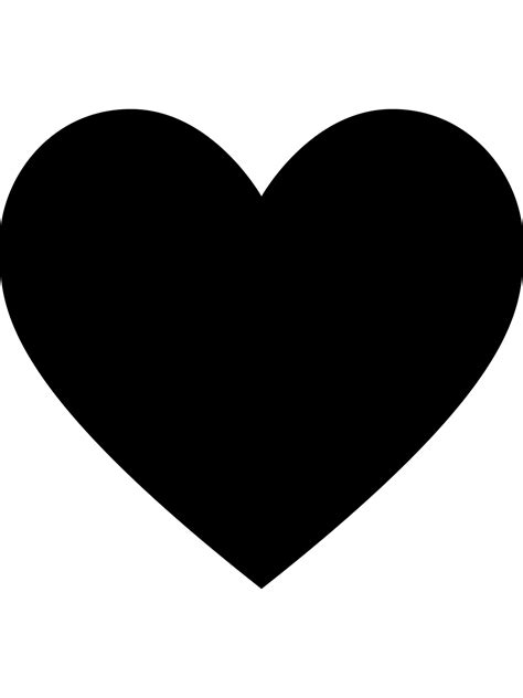 Simple black heart silhouette free icon. File:Octicons-heart.svg - Wikimedia Commons