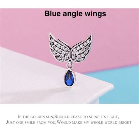 925 Sterling Silver Angel Wing Charm For Pandora Style Etsy