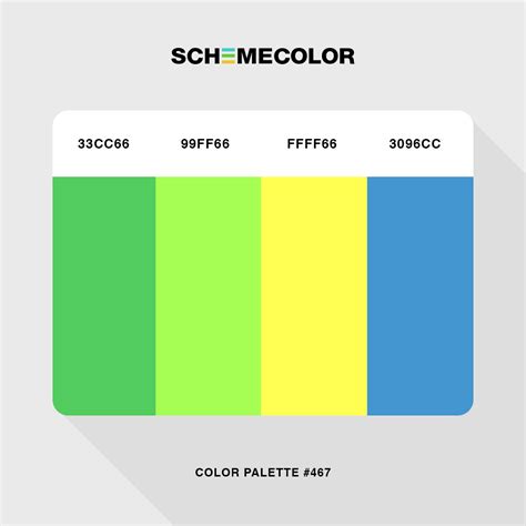 Color Palette Of Green Yellow Blue Gradient Color Design Color