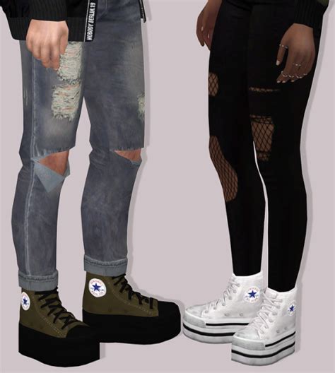 Sims 4 Ccs The Best Pixicat Converse Platform By Lumy Sims