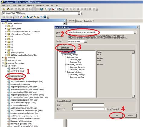 Web map service, a standard for internet map servers. How to use OGC WMS in ArcGIS