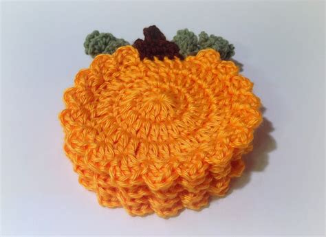 Mi Casa Crochet Pumpkin Coasters
