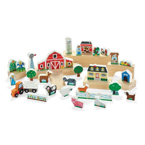 Wooden Farm And Tractor Play Set Beckers School Supplies