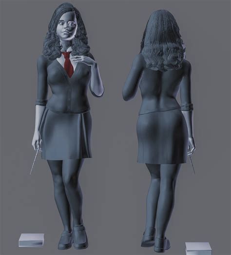 3d model hermione naked vr ar low poly cgtrader