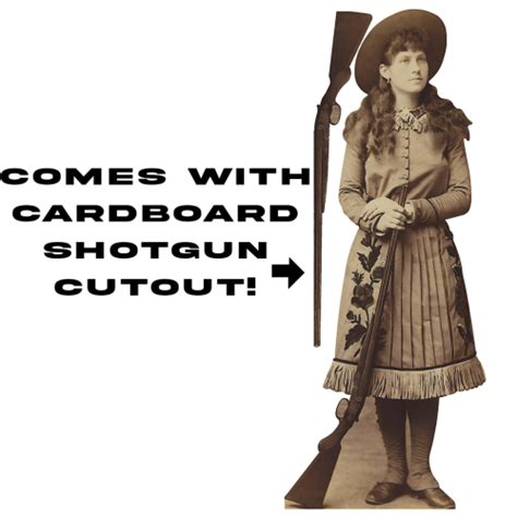 annie oakley wild west with shotgun cardboard cutout
