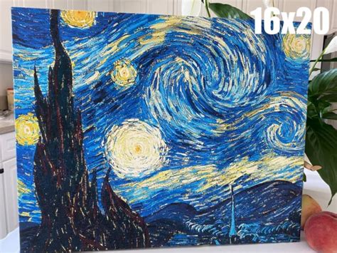 Starry Night Vincent Van Gogh Wall Art Canvas Print Painting Picture