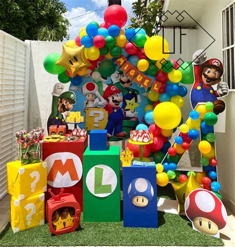 Mario Bross Party Decoracion De Mario Bros Cumpleaños De Mario Bros