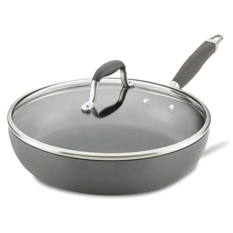 12 Inch Deep Nonstick Frying Pan With Lid Anolon