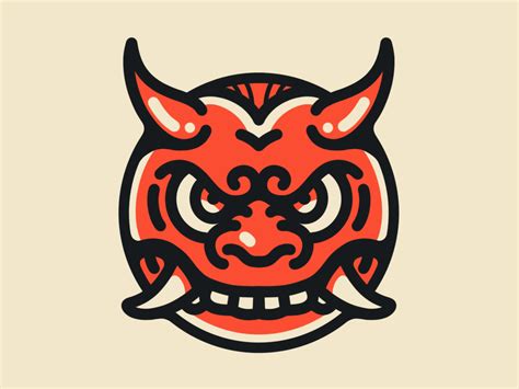 Japanese Oni Face By Ryan Ahmad Y On Dribbble