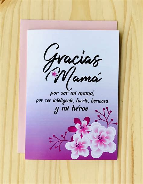 Mothers Day Card Dia De Las Madres Gracias Mama Etsy Uk