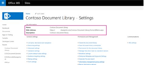 Sharepoint Document Library Examples
