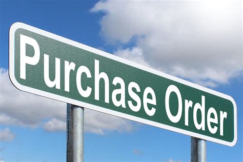 Purchase Order Free Of Charge Creative Commons Green Highway Sign Image