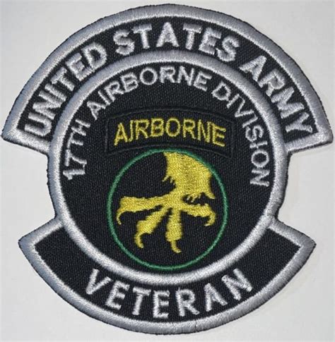Us Army 17th Airborne Division Veteran Patch Decal Patch Co